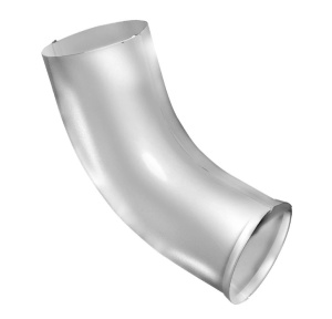 Колено стока металл Optima (белый) 90 мм