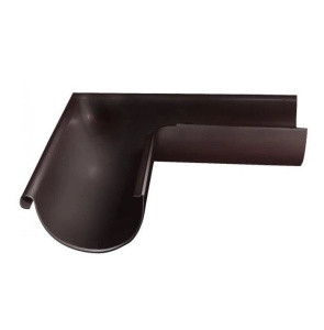 Угол желоба внешний 90 гр. металл Grand Line (RAL 8017 шоколад) 150 мм