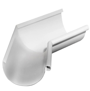 Угол желоба внутренний 135 гр. металл Grand Line (RAL 9003 сигнально белый) 150 мм