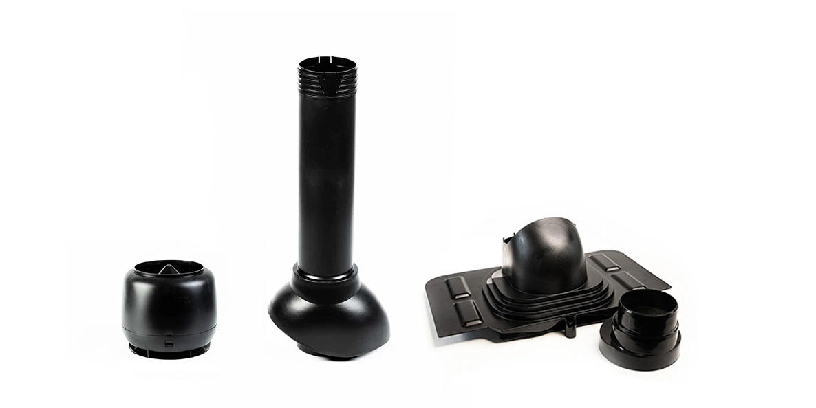 Комплект кровельной вентиляции Starke D-110мм труба проходка колпак Universal черный