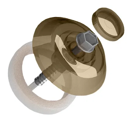 Термошайба для сотового поликарбоната с уплотнительным кольцом цвет бронза