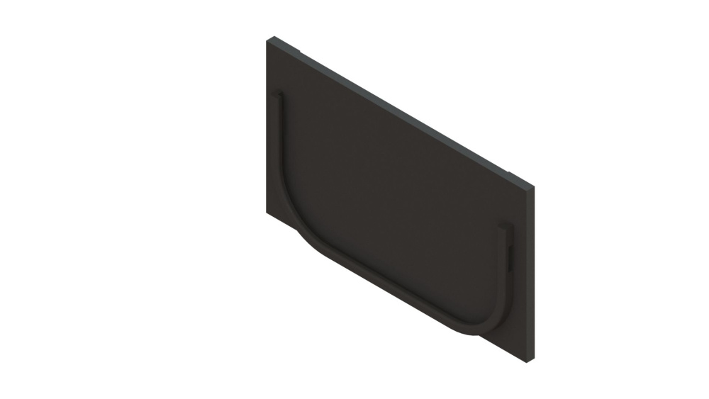 Заглушка торцевая для лотков, Polymax S'park 2 DN100, с пазами, 6821/1