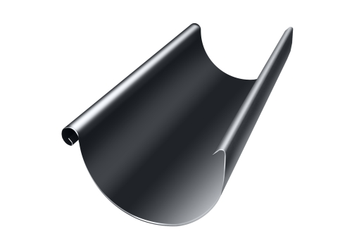 Желоб водосточный GRAND LINE PE металл RAL 7024 графитовый 150 мм 3000 мм