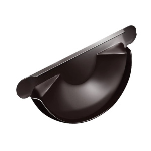 Заглушка желоба металл Optima (коричневый) 125 мм