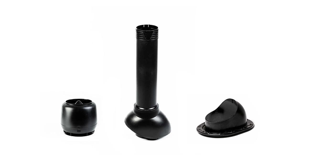 Комплект кровельной вентиляци Starke D-110мм труба проходка колпак для плоской кровли черный