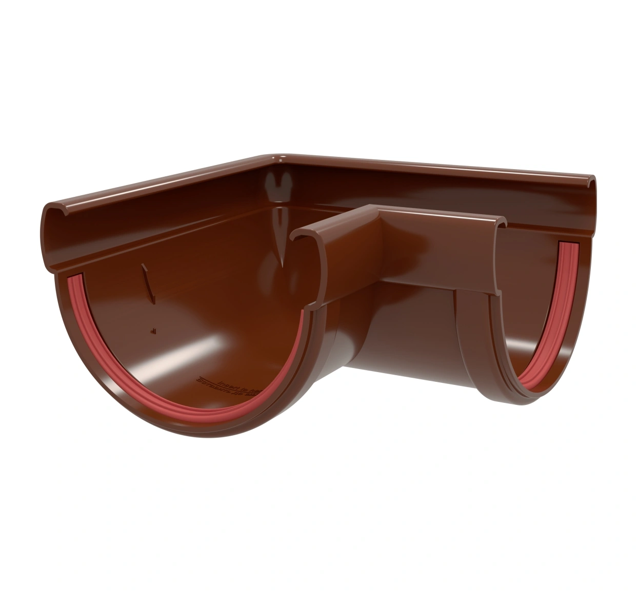 Угол желоба 135мм 90гр ПВХ Grand Line (шоколадный)