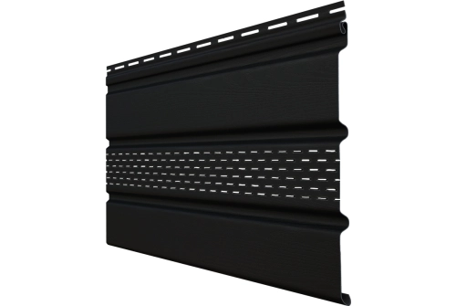 Софит GRAND LINE Premium Acryl 3000x303 мм черный центральная перфорация 0,91 м²