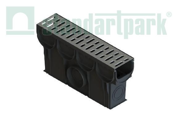 Пескоуловитель Polymax S’park, 500х133х250 мм, DN100 решетка стальная оцинкованная, 0888011