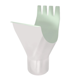 Воронка желоба металл Optima (белый) 125/90 мм