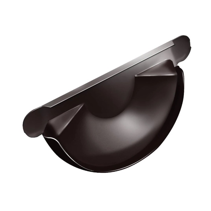 Заглушка желоба GRAND LINE PE металл RAL 8017 шоколадный 150 мм