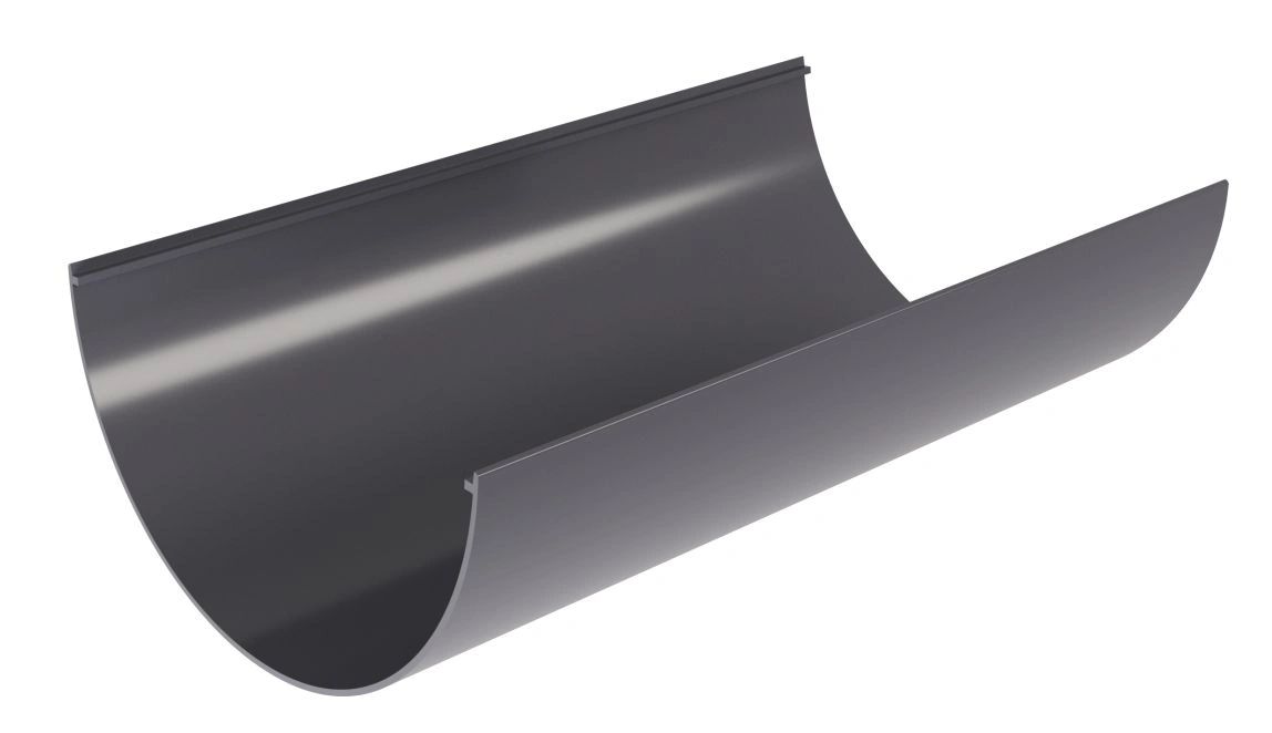 Желоб водосточный ПВХ Grand Line (графит) 120 мм. L=3000 мм.