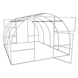 Теплица Ясна ЗМЦ трижды усиленная оцинкованная каркас