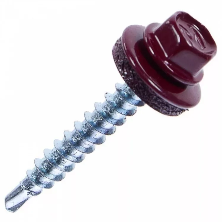 Саморез кровельный 4,8х35мм RAL3005 красное вино