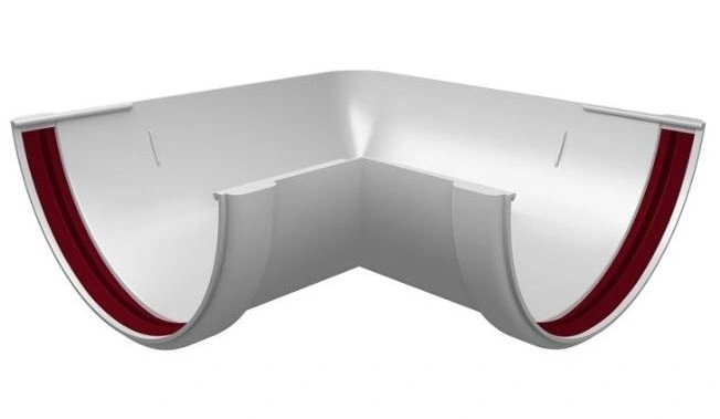 Угол желоба 120мм 90 гр. ПВХ Grand Line (белый)