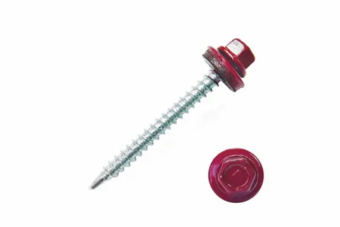 Саморез кровельный 4,8х50мм RAL3005 красное вино