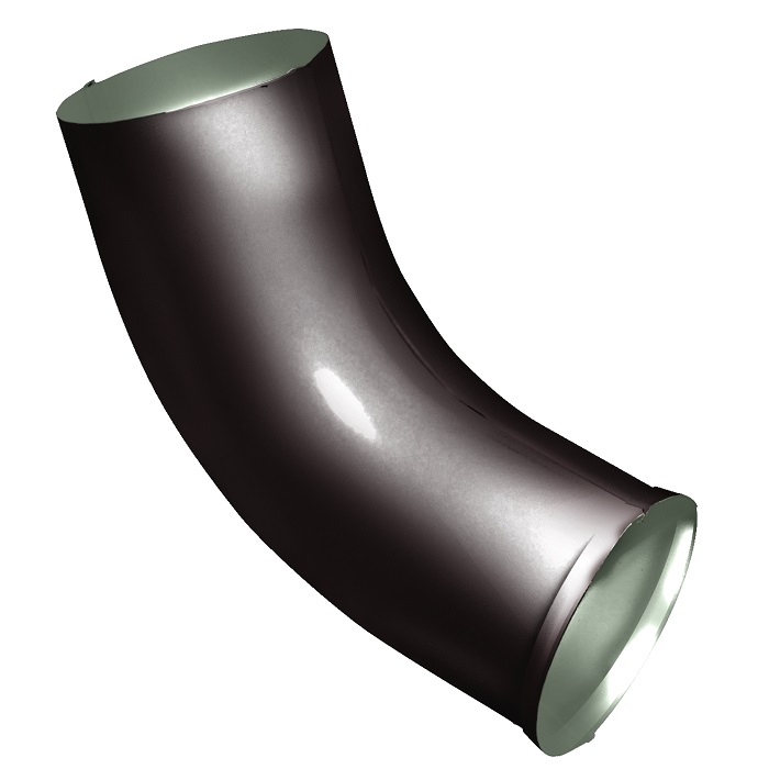 Колено стока GRAND LINE PE металл RAL 8017 шоколадный 100 мм