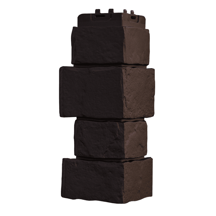 Угол внешний GRAND LINE Classic Крупный камень шоколадный 390*170мм