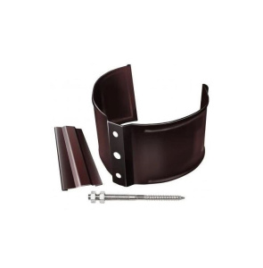 Кронштейн трубы на кирпич металл Grand Line (RAL 8017 шоколад) 100 мм