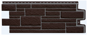 Панель фасадная GRAND LINE Премиум Камелот шоколадный (шов RAL7004) 992*392мм 0,389 м²