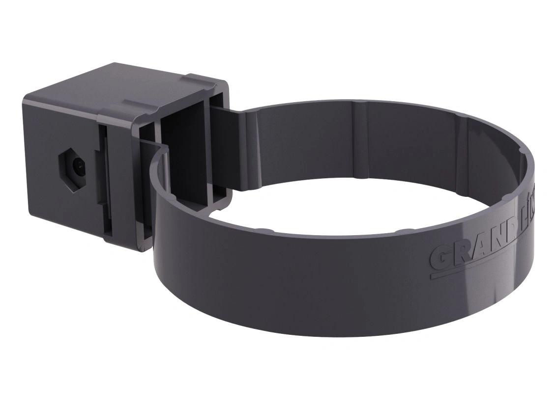 Хомут трубы ПВХ Kliker Grand Line (RAL 7024 Графит) 87мм.