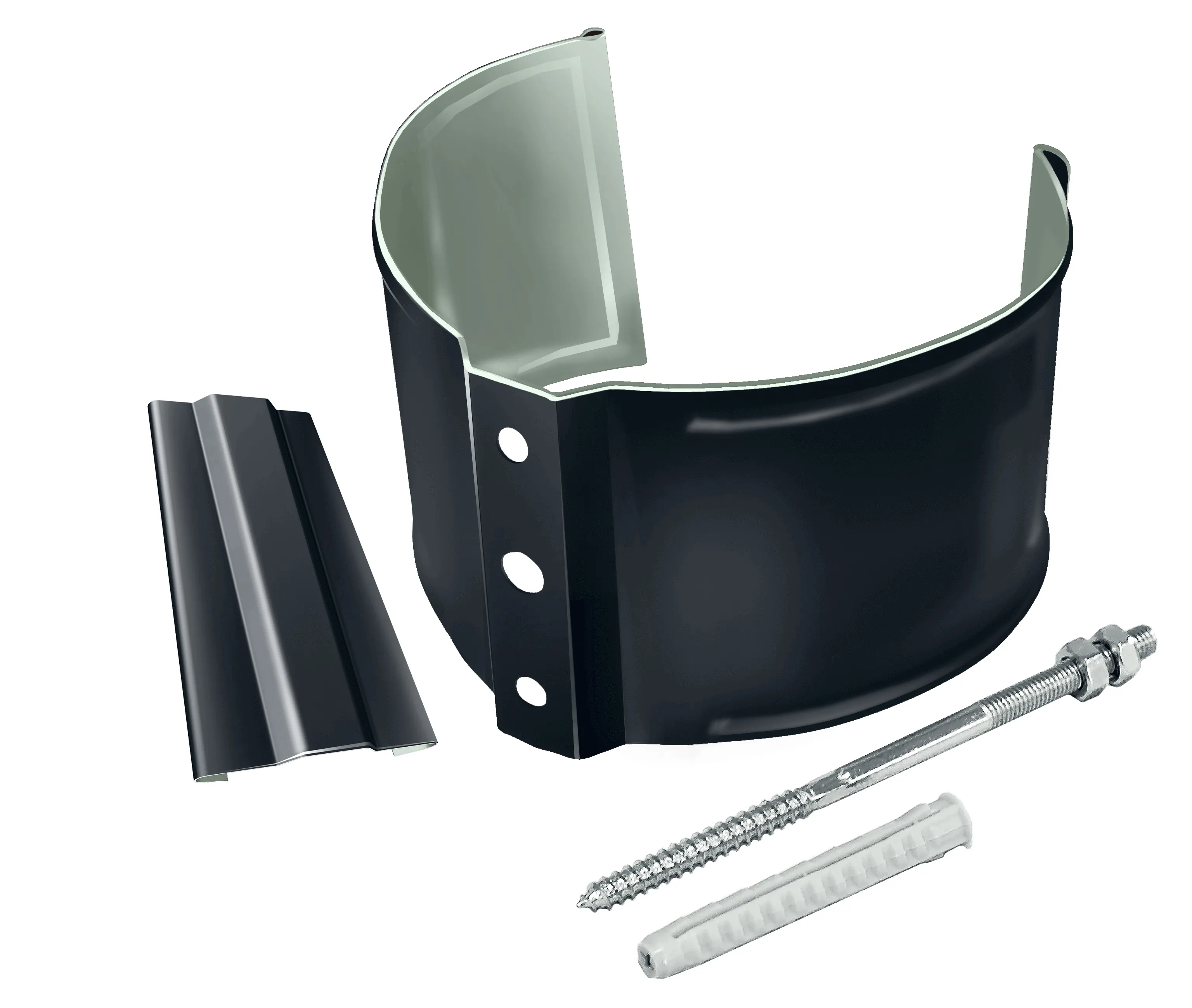 Кронштейн трубы на кирпич GRAND LINE PE металл RAL 7024 графитовый 100 мм