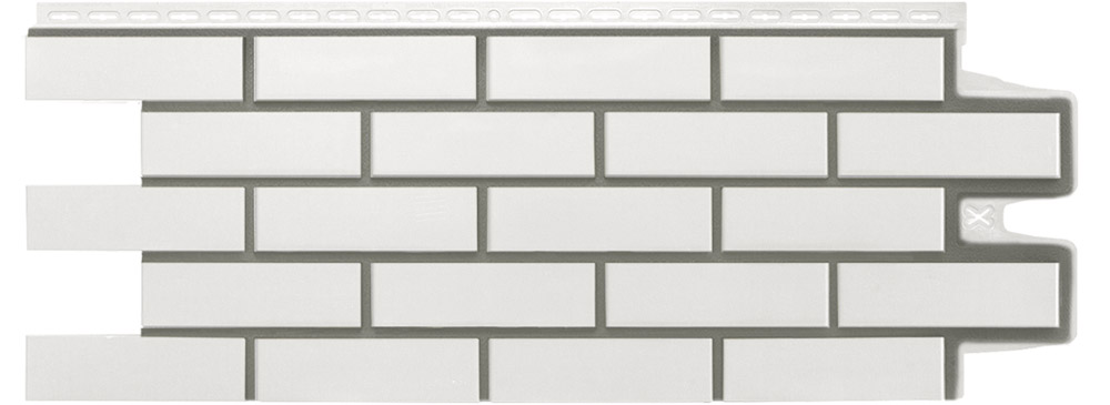 Панель фасадная GRAND LINE Design Клинкерный кирпич молочный/пломбирный (шов RAL 7006) 968*390мм 0,3
