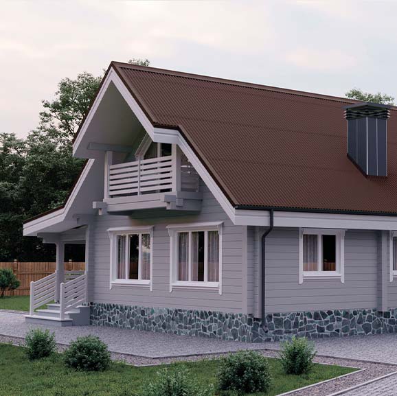 Лист Ондулин Смарт дл 1950мм / шир 950мм (коричневый)  дом 1