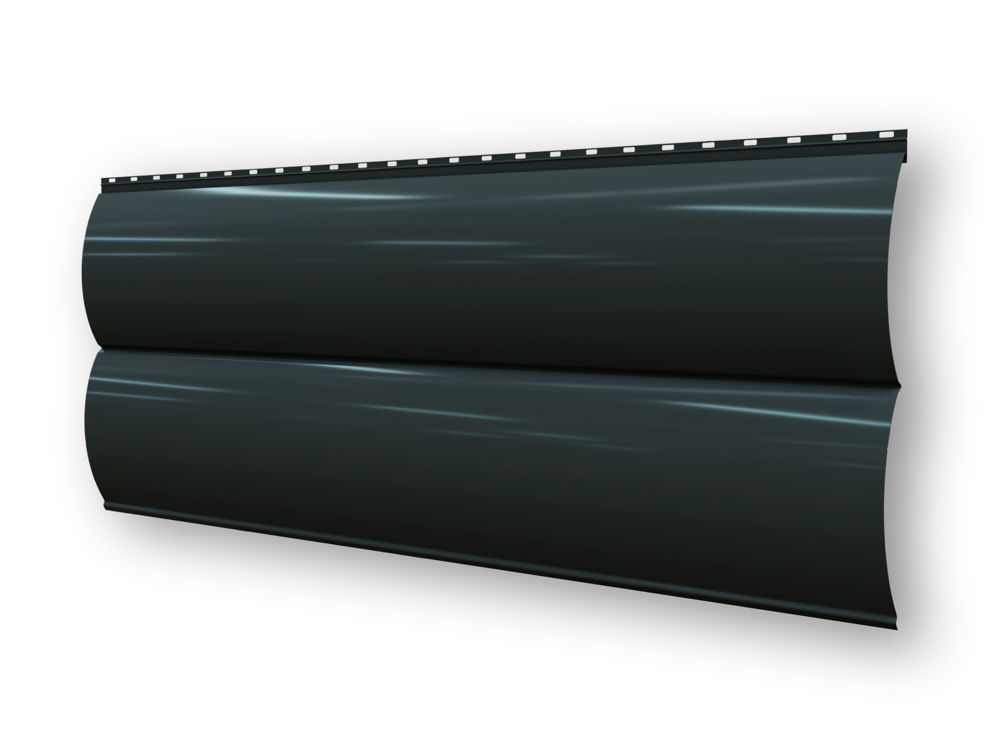 Сайдинг металлический "Двойное бревно" 388 (354) (0,45/7024 графит)