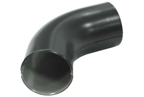 Колено стока металл Optima (мокрый асфальт 7024) 90 мм